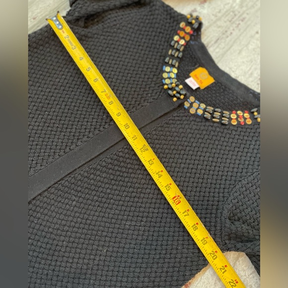 Ruby Rd Womens Black Open Front Long Sleeve Cardigan Bedded Neck Sweater Size L - Picture 6 of 8